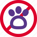 pictogram, outdoor place, no pets, forbidden