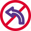 left, pictogram, banned, forbidden 
