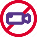 camera, pictogram, no video, banned, forbidden