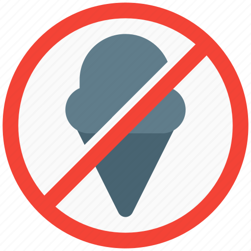 No ice cream, dessert, prohibited, outdoor icon - Download on Iconfinder