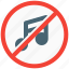 no music, prohibited, banned, outdoor, no sound 