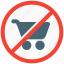 no, shopping cart, forbidden, outdoor, restriction 