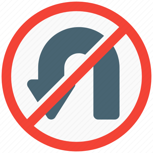 No turning, road sign, arrow, outdoor, direction icon - Download on Iconfinder