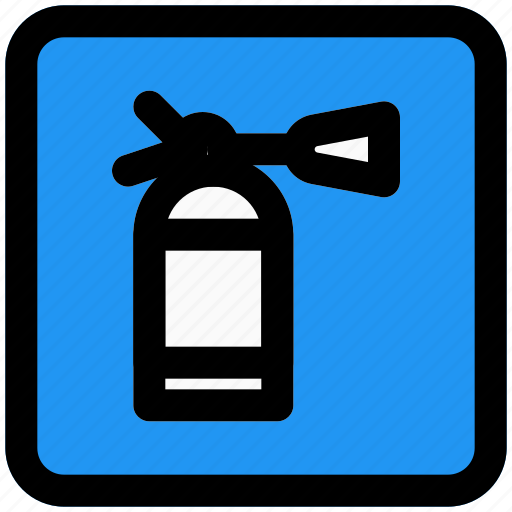 Fire extinguisher, outdoor, sign board, safety icon - Download on Iconfinder