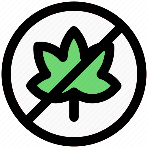 No marijuana, cannibis, outdoor, forbidden icon - Download on Iconfinder