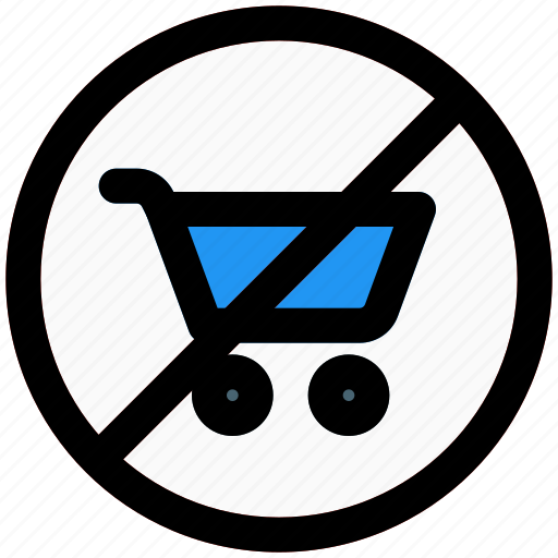 No, shopping cart, outdoor, trolley icon - Download on Iconfinder