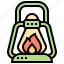 camping, fire, lamp, lantern, light 