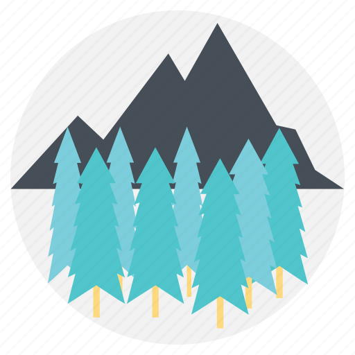 Beautiful scenery, mountains, nature, outdoors, pine forest icon - Download on Iconfinder