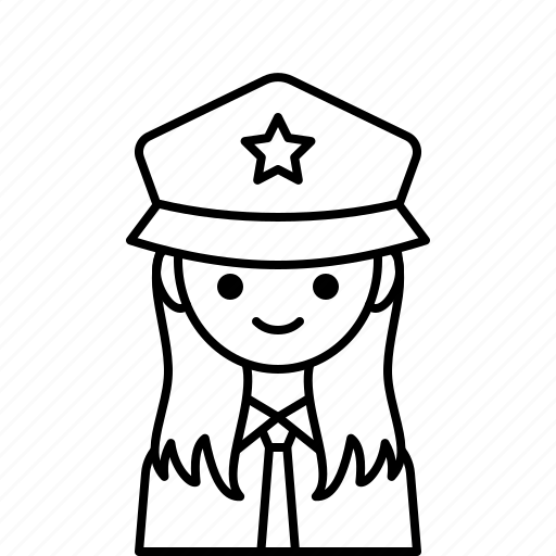 Avatar, girl, hat, officer, picture, profile, woman icon - Download on Iconfinder