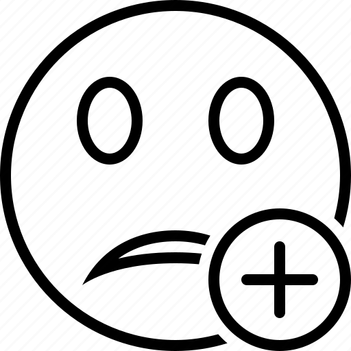 Add, emoticon, emotion, face, smile, unhappy icon - Download on Iconfinder