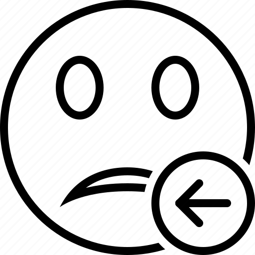 Emoticon, emotion, face, previous, smile, unhappy icon - Download on Iconfinder