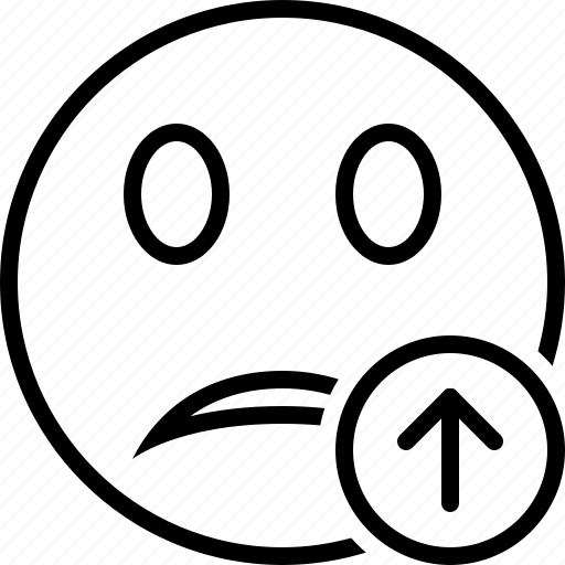 Emoticon, emotion, face, smile, unhappy, upload icon - Download on Iconfinder