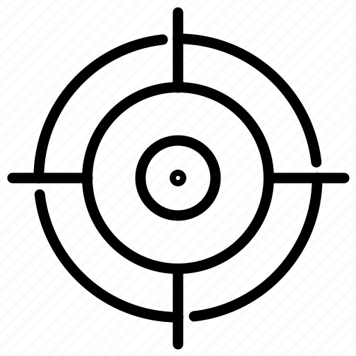 Bullseye, crosshairs, dart, goal, gps, target icon - Download on Iconfinder