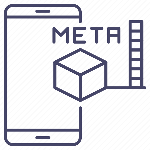 Metaverse, meta, phone, virtual reality icon - Download on Iconfinder
