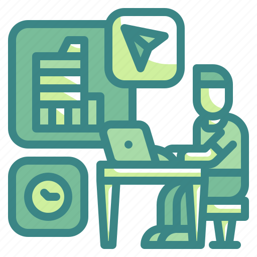 Freelance, workspace, working, employee, teleworking icon - Download on Iconfinder