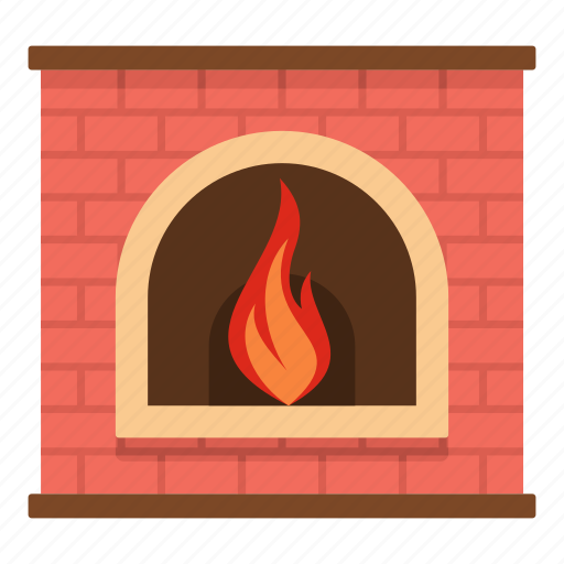 Burn, cartoon, fireplace, object, old, retro icon - Download on Iconfinder