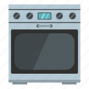 burner, cartoon, domestic, gas, object, oven