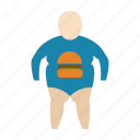 body fat, burger, fat, fatness, man, obesity, over weight