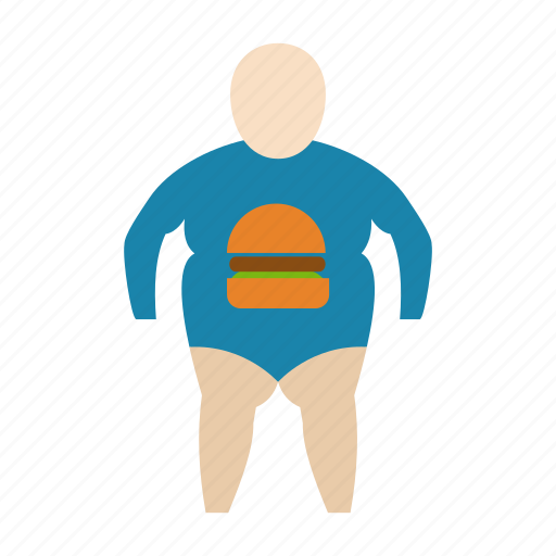 Body fat, burger, fat, fatness, man, obesity, over weight icon - Download on Iconfinder