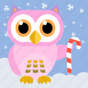 animal, bird, celebration, christmas, cute, fowl, owl