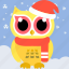 animal, bird, celebration, christmas, cute, fowl, owl 