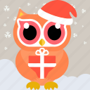 animal, bird, celebration, christmas, cute, fowl, owl