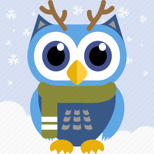 Animal, bird, celebration, christmas, fowl, owl, party icon - Download on Iconfinder