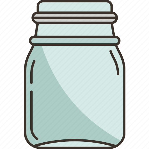 Jar, glass, container, lid, transparent icon - Download on Iconfinder