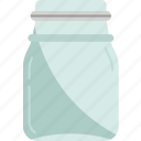 jar, glass, container, lid, transparent