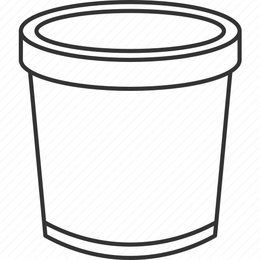 Tub, lid, bucket, container, round icon - Download on Iconfinder