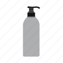 cosmetic bottle, foam, gray, liquid, perfume, plastic, shampoo