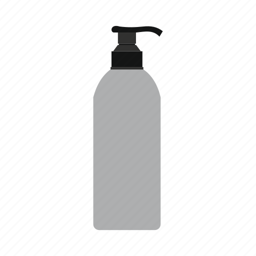 Cosmetic bottle, foam, gray, liquid, perfume, plastic, shampoo icon - Download on Iconfinder