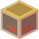 crate, iso, isometric, packing, shipping 