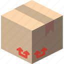 box, cardboard, iso, isometric, packing, shipping
