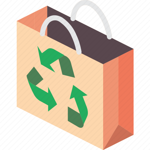 Bag, iso, isometric, packing, recycled, shipping icon - Download on Iconfinder