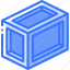 crate, iso, isometric, long, packing, shipping 