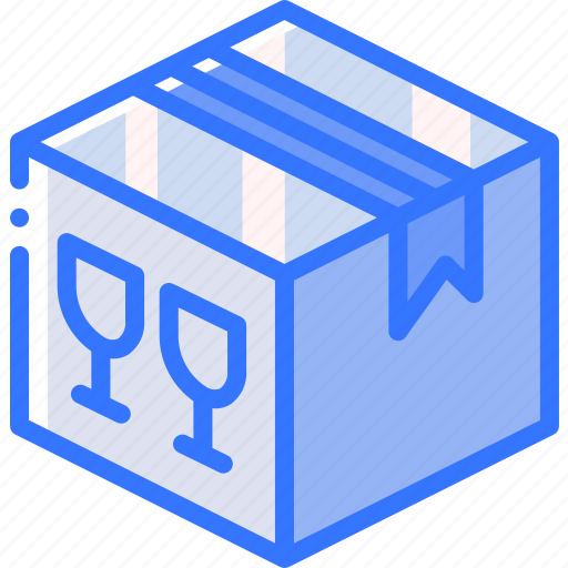 Box, fragile, iso, isometric, packing, shipping icon - Download on Iconfinder