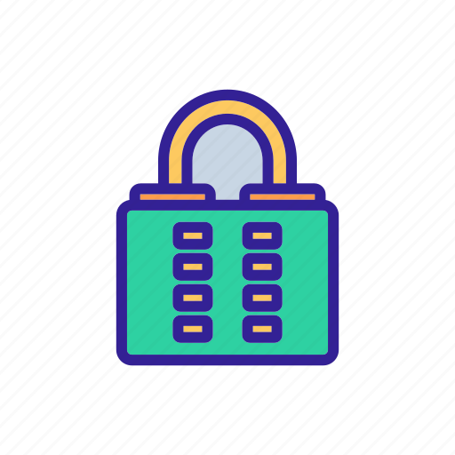 Cipher, combination, opened, outline, padlock, security, tool icon - Download on Iconfinder