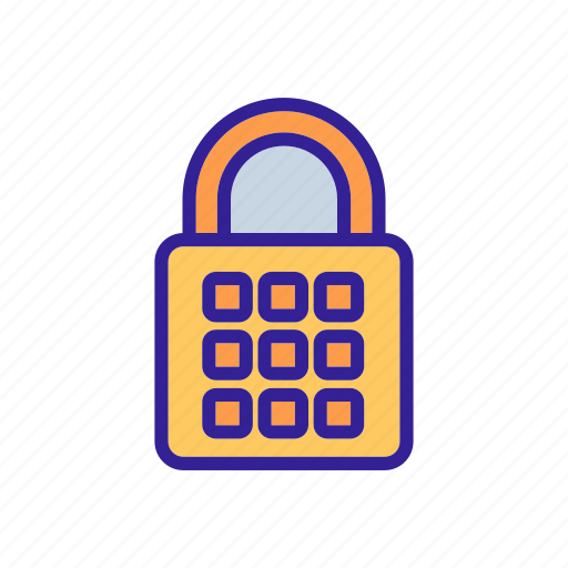 Lock, opened, outline, padlock, password, security, tool icon - Download on Iconfinder