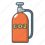canister, carbon, cartoon, co2, compressed, dioxide, paintball 
