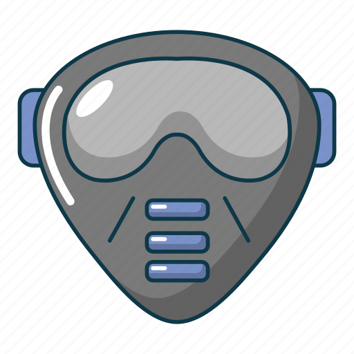 Cartoon, equipment, helmet, mask, paintball, protection, sport icon - Download on Iconfinder