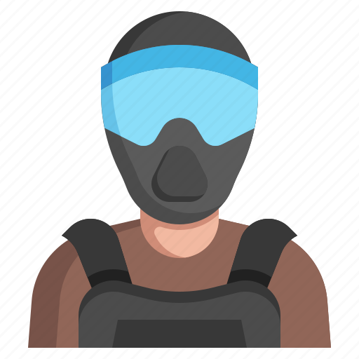 Paintball, player, sports, and, competition, gaming, sport icon - Download on Iconfinder