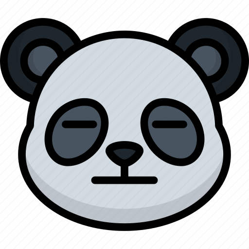 Bored, panda, animal, emoji, emoticon, expressionless, unamused icon - Download on Iconfinder