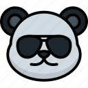 cool, panda, cool glasses, emoji, emoticon, sunglasses, animal, avatar, smiley