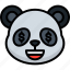 greed, panda, animal, emoji, emoticon, smiley, face, greedy 