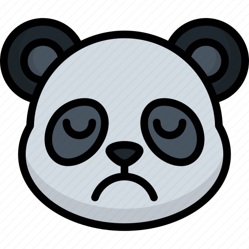 Sad, panda, animal, emoji, emoticon, smiley icon - Download on Iconfinder