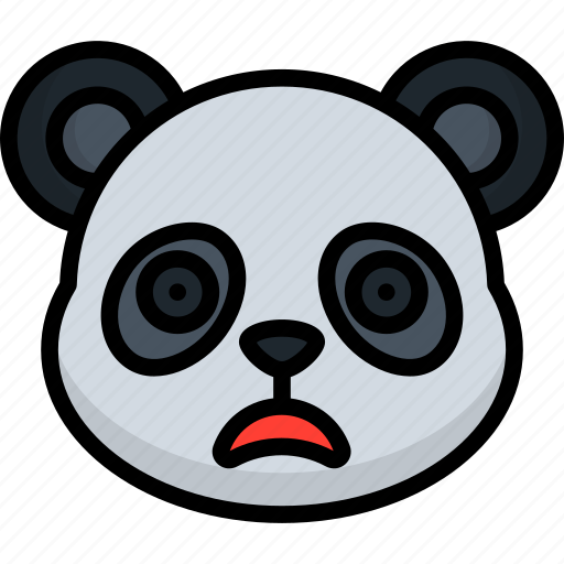 Shocked, panda, animal, emoji, emoticon, smiley icon - Download on Iconfinder