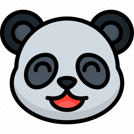 Smile, panda, animal, emoji, emoticon, smiley, face icon - Download on Iconfinder