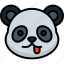 tongue, avatar, panda, emoji, emoticon, tongue out, animal, smiley 