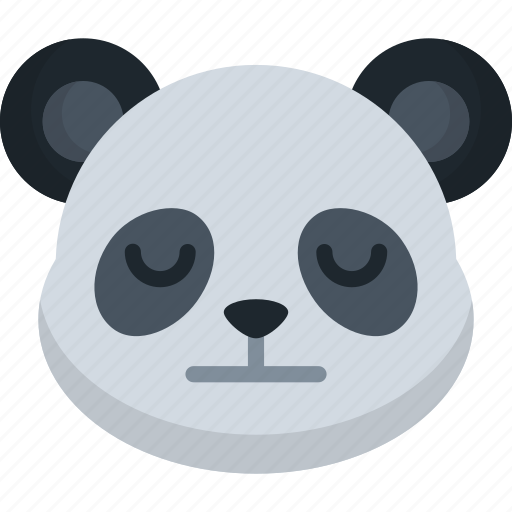 Calm, panda, animal, emoji, emoticon, smiley, face icon - Download on Iconfinder